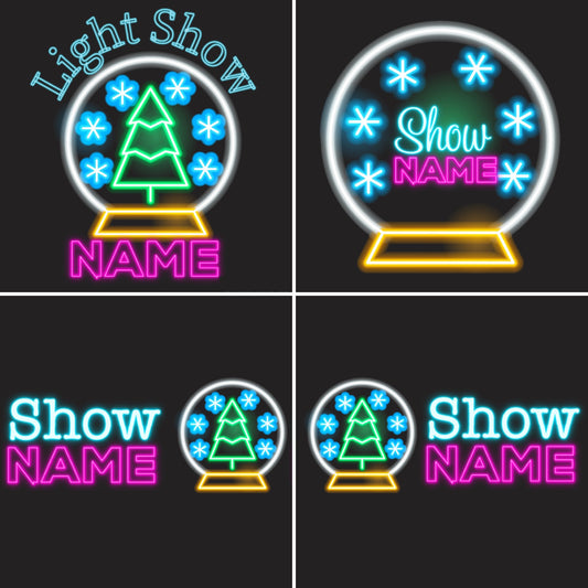 Neon Snow Globe