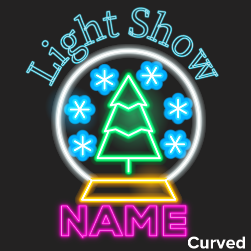 Neon Snow Globe