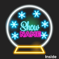 Neon Snow Globe