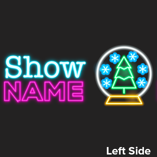 Neon Snow Globe