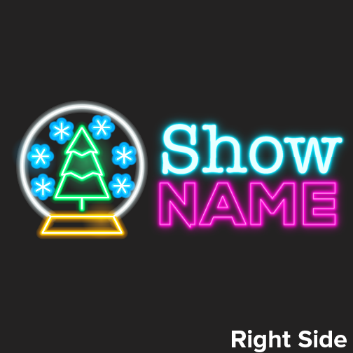 Neon Snow Globe